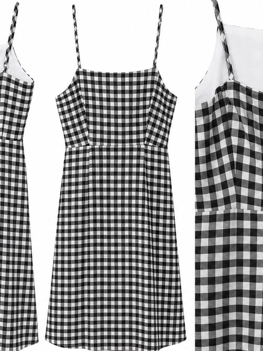Ivy & Main Black White Gingham Mini Dress